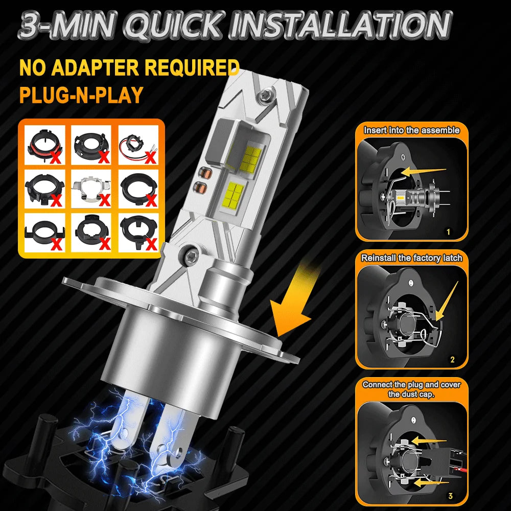 H7 H4 CANBUS LED Headlight Diode Bulbs Ampoule LED H1 9003 HB2 300000LM 6000K Powerful Spo