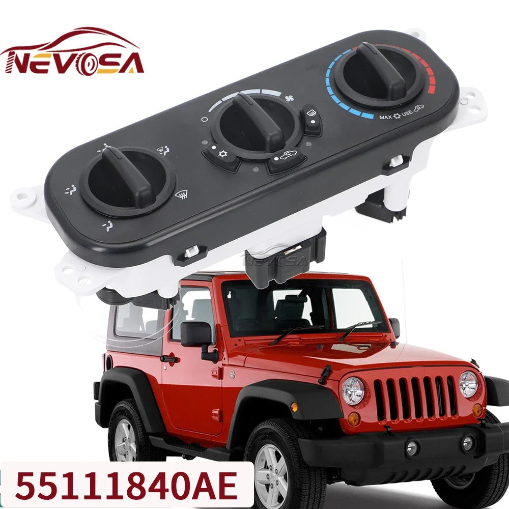 A/C Heater Control For Jeep Wrangler JK 2007 2008 2009 2010 Air Conditioning Control Unit Switch - Automotive LED Light