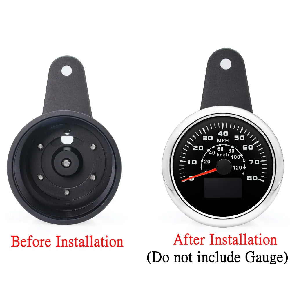 1 Piece 85mm Universal Single Hole Car Gauge Holder Mount Holder Pillar Pod Bracket Aluminum Bla - Automotive LED Light