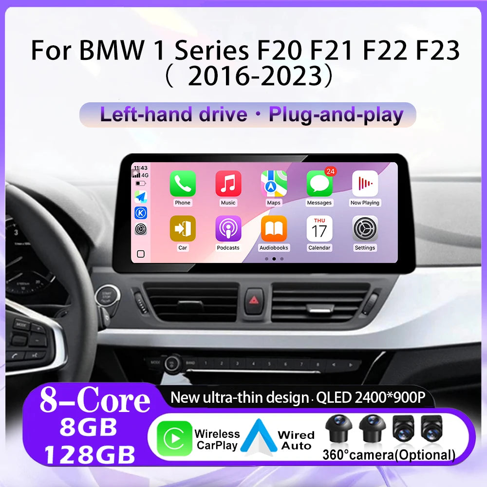 Car Radio Android 16 For BMW 1 Series F20 F21 F22 F23 2016-2023 NBT EVO System GPS Navi 4G