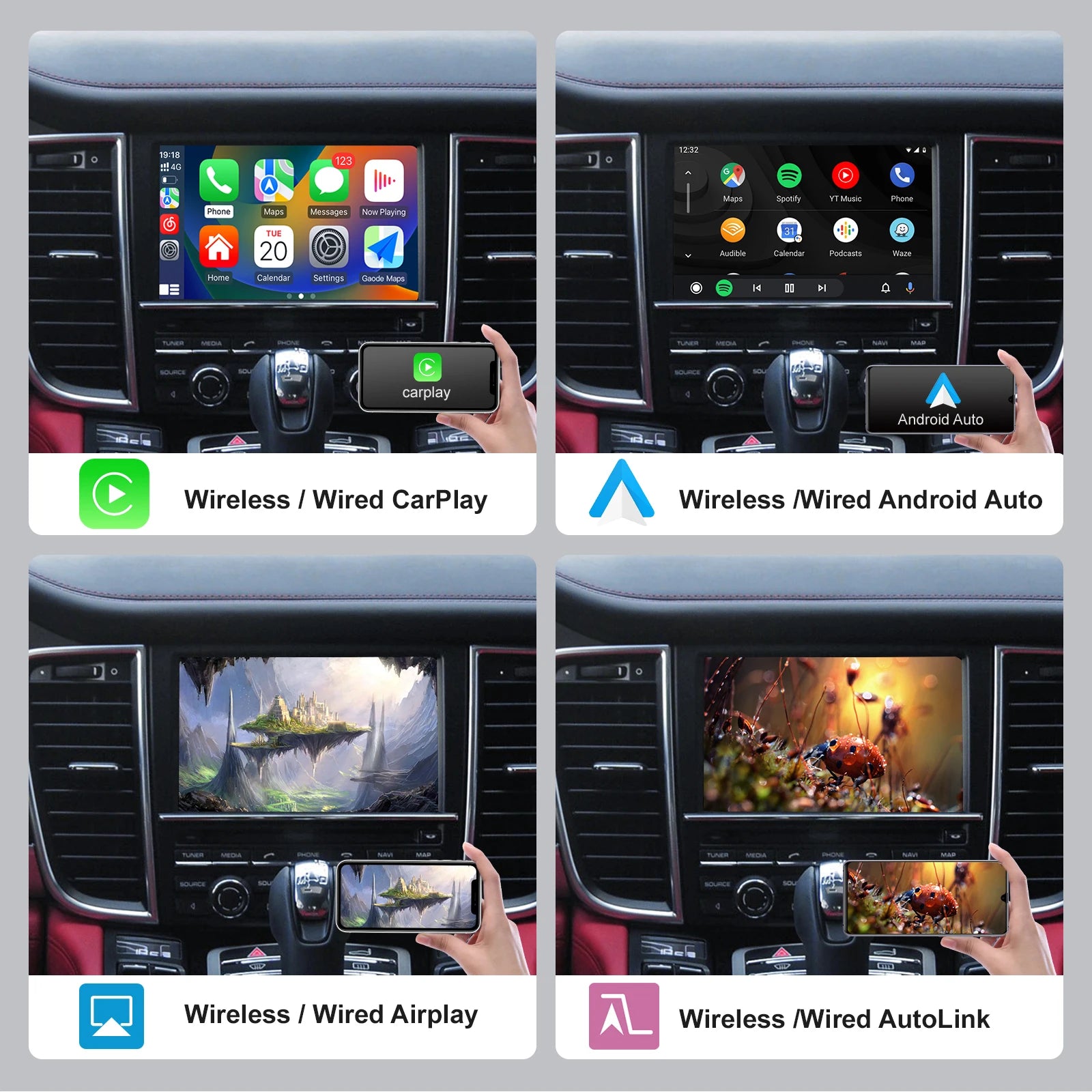 Wireless CarPlay Android Auto For Porsche Panamera Gayenne Macan Gayman Boxster 911 991 71