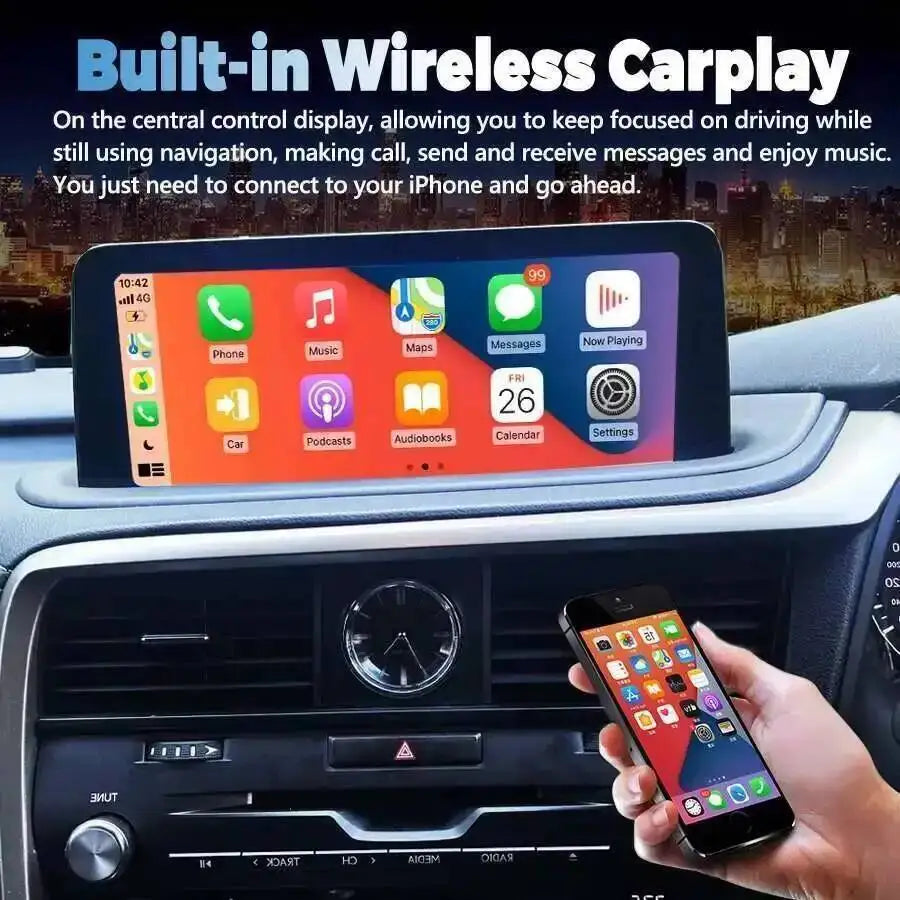 Android 14 Stereo Car Video Player For Lexus Rx450h RX200t RX350 RX300 RX 450H 200t 350 GP