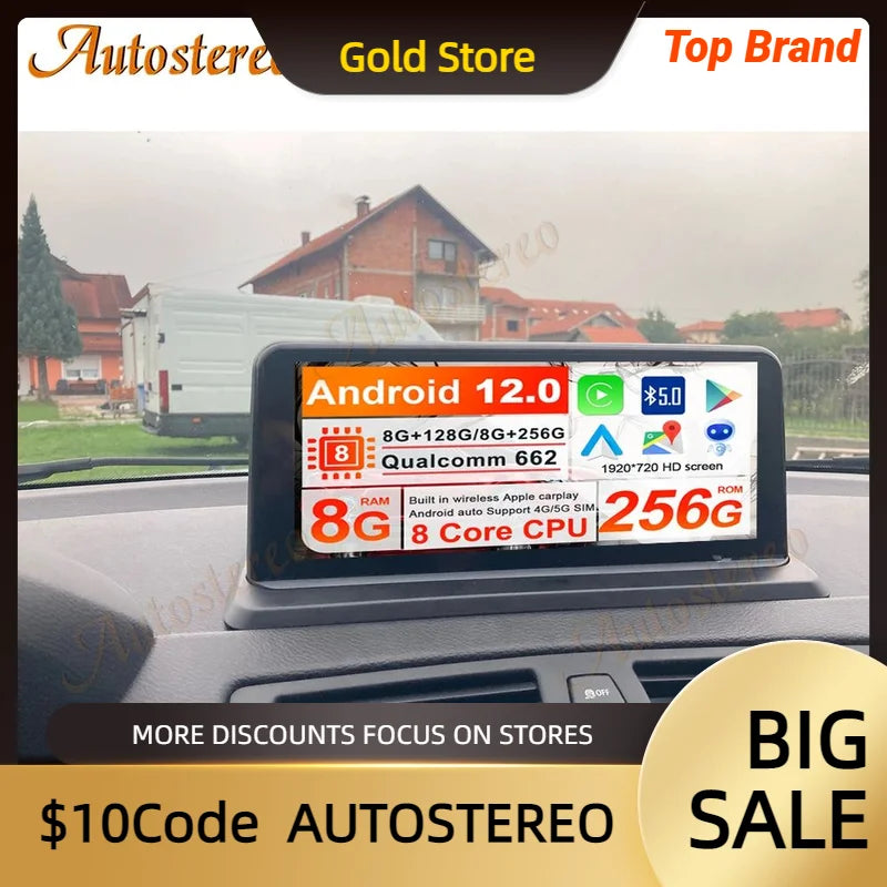Qualcomm 665 Android 13 For BMW 1 Series E87 E88 E81 E82 2005-2012 Car Multimedia Player G