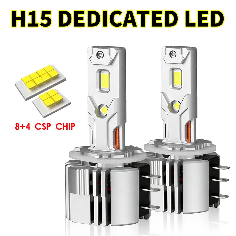 H15 LED Car Headlight High Beam Day Driving Running Light 12V 6000K White Turbo Auto Lamp