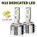 H15 LED Car Headlight High Beam Day Driving Running Light 12V 6000K White Turbo Auto Lamp