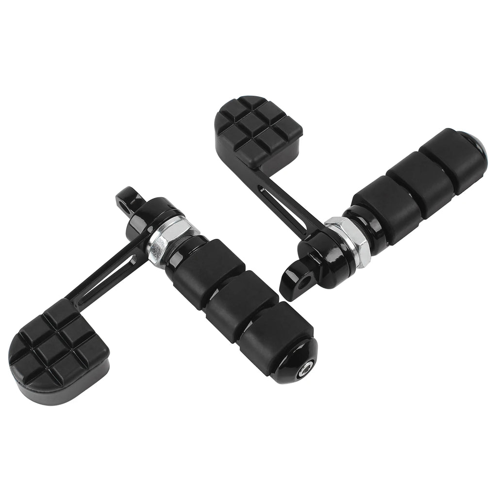 Motorcycle Black Stirrup Heel Foot Rest Pegs For Harley Sportster XL 883 1200 Softail DYNA FXDF  - Automotive LED Light
