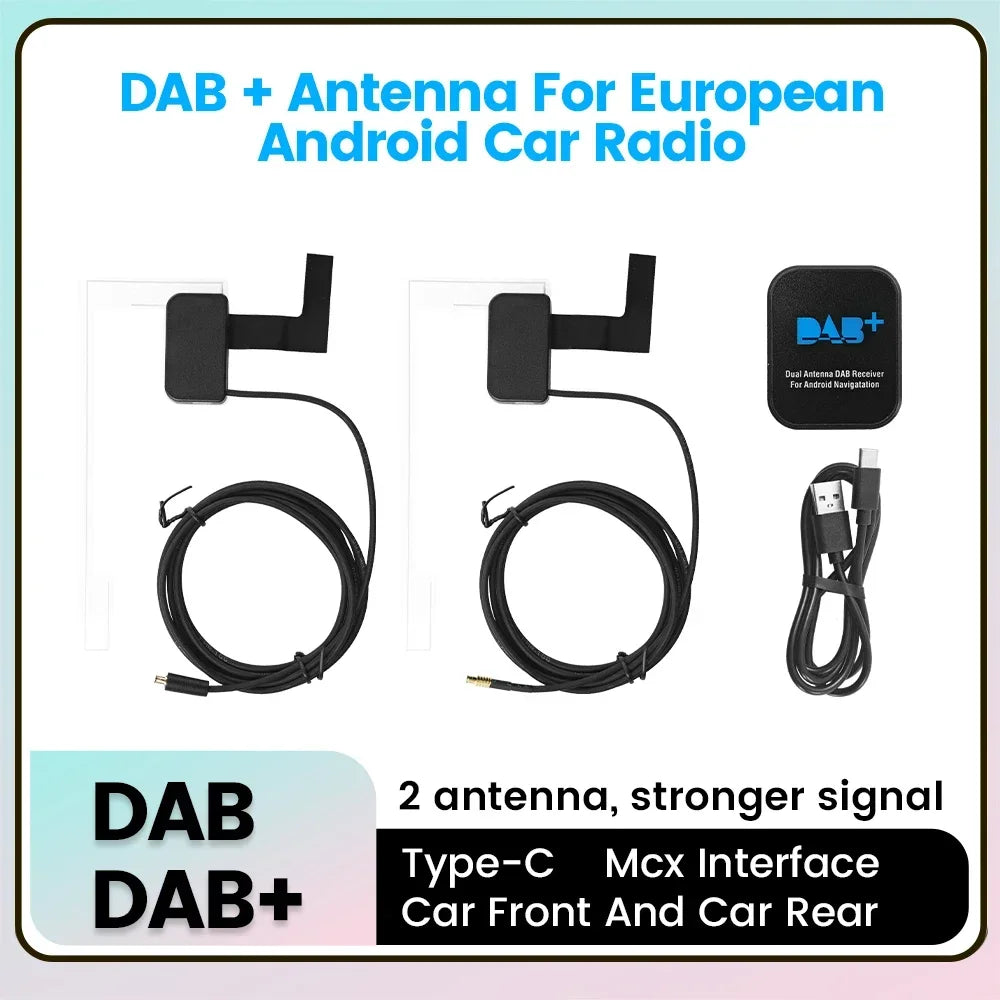 Dab Antenna Radio GPS Receiver Digital DAB+ Adapter Tuner Box Amplified for Android Car Un | AUTOKITSHOP