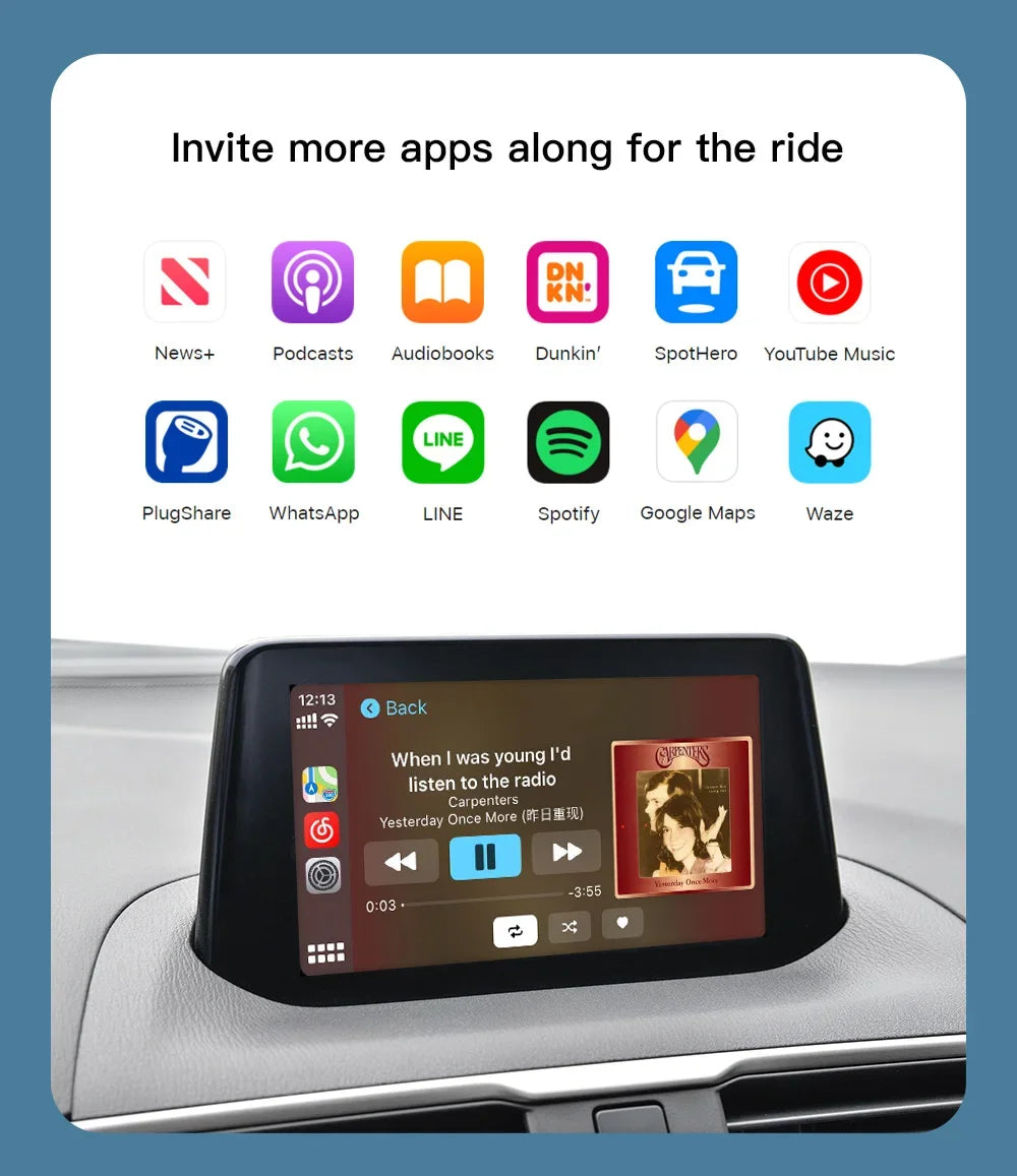 Upgrade P2 Apple CarPlay Android Auto USB Adapter Hub OEM Retrofit For Mazda 2 3 6 CX30 CX