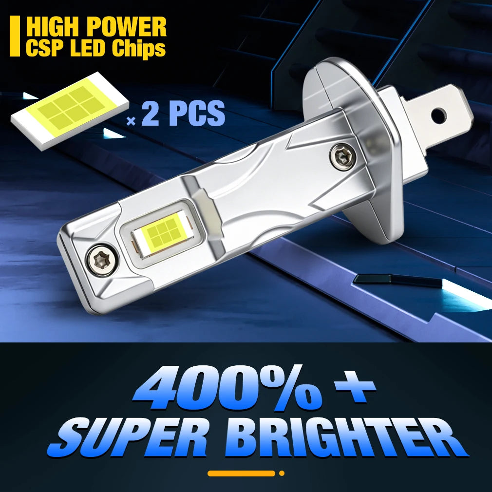 S&D H1 H3 LED Headlight Bulbs Canbus High Power LED Auto Light 30000LM 100W Mini Size Focu