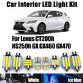 LED Interior Light Kit for Lexus CT200h HS250h GX GX460 GX470 Car Accessories Canbus LED Interior Map Dome Trunk Ligh...