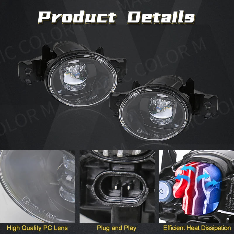 Car Fog Lamps Front Bumper Daytime Running Lights DRL For Nissan X-Trail Altima Sylphy Alm | AUTOKITSHOP