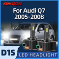 KINGSOFE D1S LED Headlight Xenon Bulb Replacement Plug and Play 6000K White For Audi Q7 20