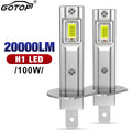 H1 LED Headlights 100W 20000LM CSP for Car Headlamp Fanless Light Auto Diode Fog Lamps 12V