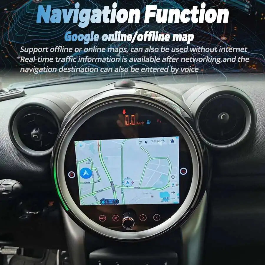 9Inch Screen Car Android 13 Multimedia Carplay Video Player For BMW MINI COUNTRYMAN R60 MI