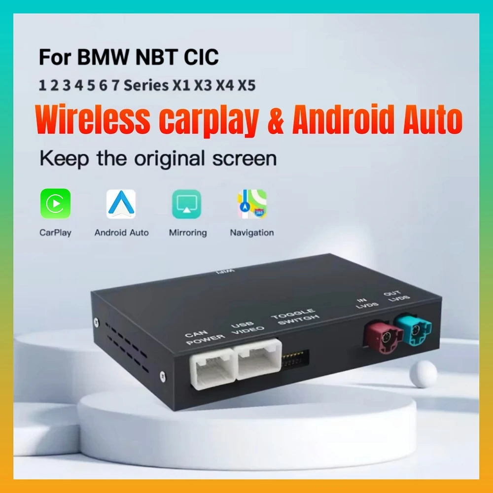 Wireless CarPlay Android Auto for BMW NBT CIC System 1 2 3 4 5 6 7 Series X1 X3 X4 X5 X6 M | AUTOKITSHOP