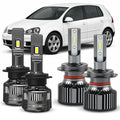 BEVINSEE H7 LED Headlight Bulbs Combo 50W 6000LM & 120W 22000LM 6000K White Car LED Lights