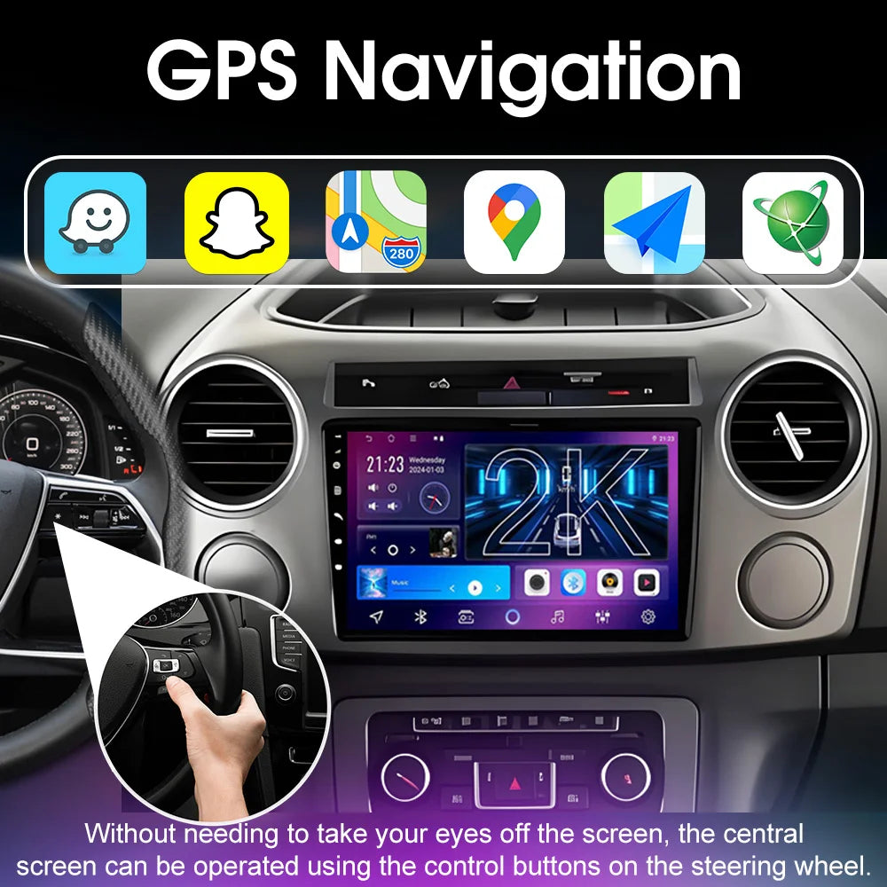 Car Radio Android 16 Carplay Auto For VW Volkswagen Amarok 2010 2011 2012-2016 2K QLED Vid | AUTOKITSHOP