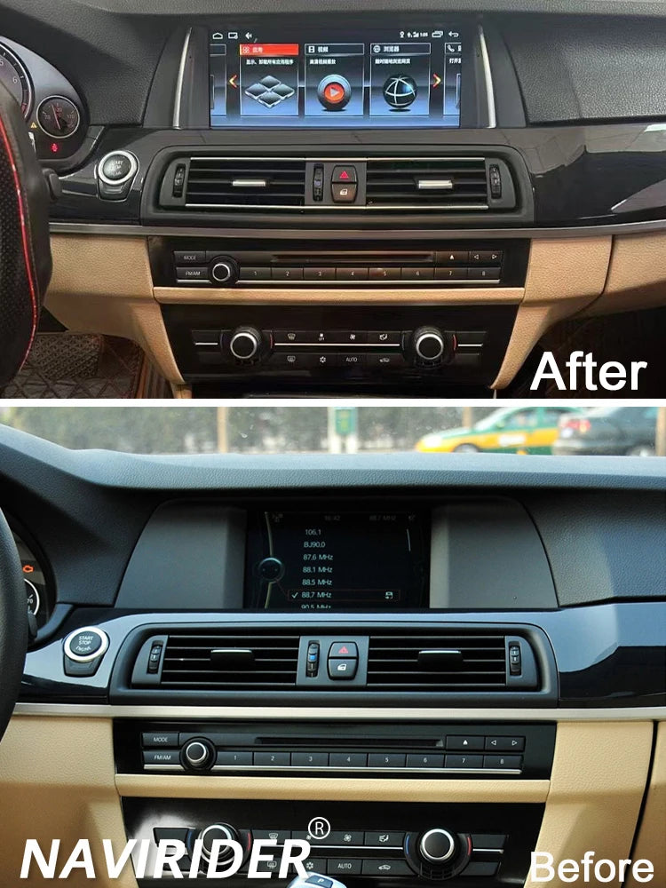 CarPlay Navi 10.25inch Radio Android 14 GPS Stereo DSP For Bmw 5 Series F10 F11 2011-2017