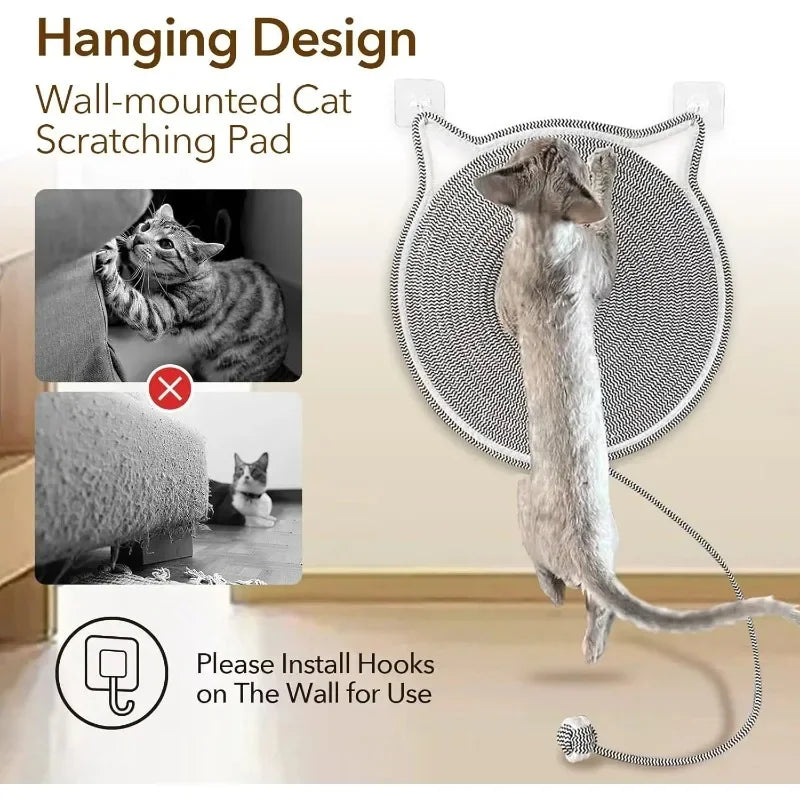 Multipurpose Cat Scratching Mat with Toy Ball Cat Bed Soft Wear-resistant Cat Bed Dog Mat Pet Sl - Automotive LED Light