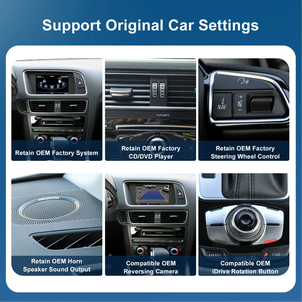 Wireless CarPlay Android Auto for Audi Q5 2009-2017 Car Multimedia Linux Touch Screen with | AUTOKITSHOP