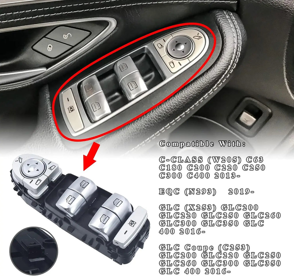 W205 Window Switch For Mercedes Benz GLC W253 W213 W222 C EClass Peel-proof Elec for Mercedes W222 W205 W213 - Automotiv