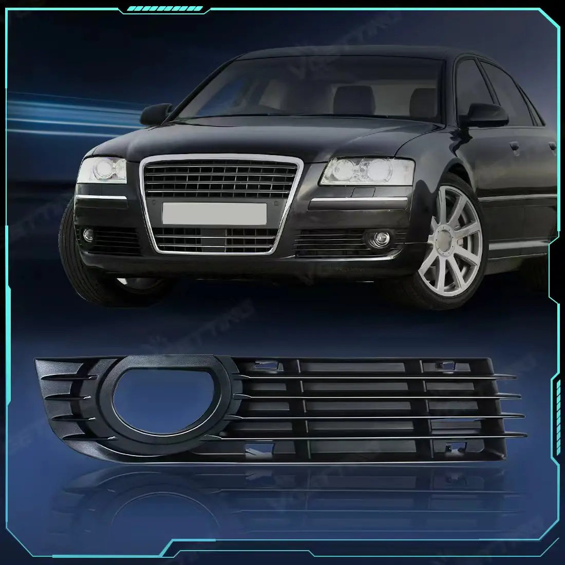 4E0807681AA 4E0807682AA For Audi A8 Quattro 4-Door D3 2006 2007 2008 Fog Lamps Cover Car F | AUTOKITSHOP