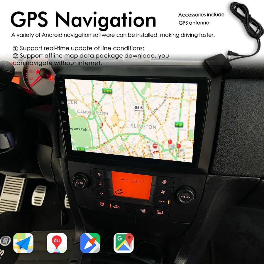 128GB ROM Android 13 Radio 2Din For Fiat Stilo 2002-2010 CarPlay Navigation GPS Touch Scre