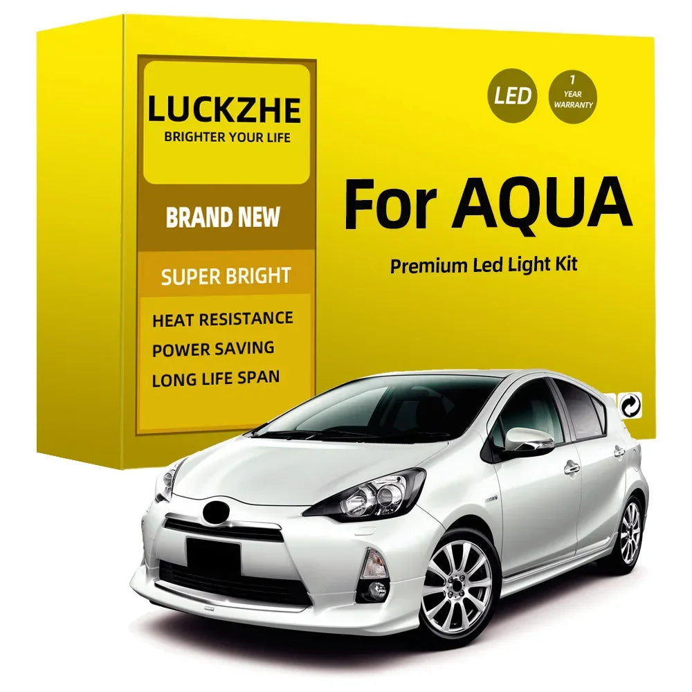 10-Piece LED Interior Light Kit for Toyota AQUA - Canbus Error-Free Bulbs | AUTOKITSHOP