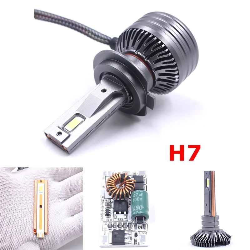 100W X5 H7 LED Car Headlight High Power Fog Light H8 H9 H11 HB3 9005 HB4 9006 Lamp Double
