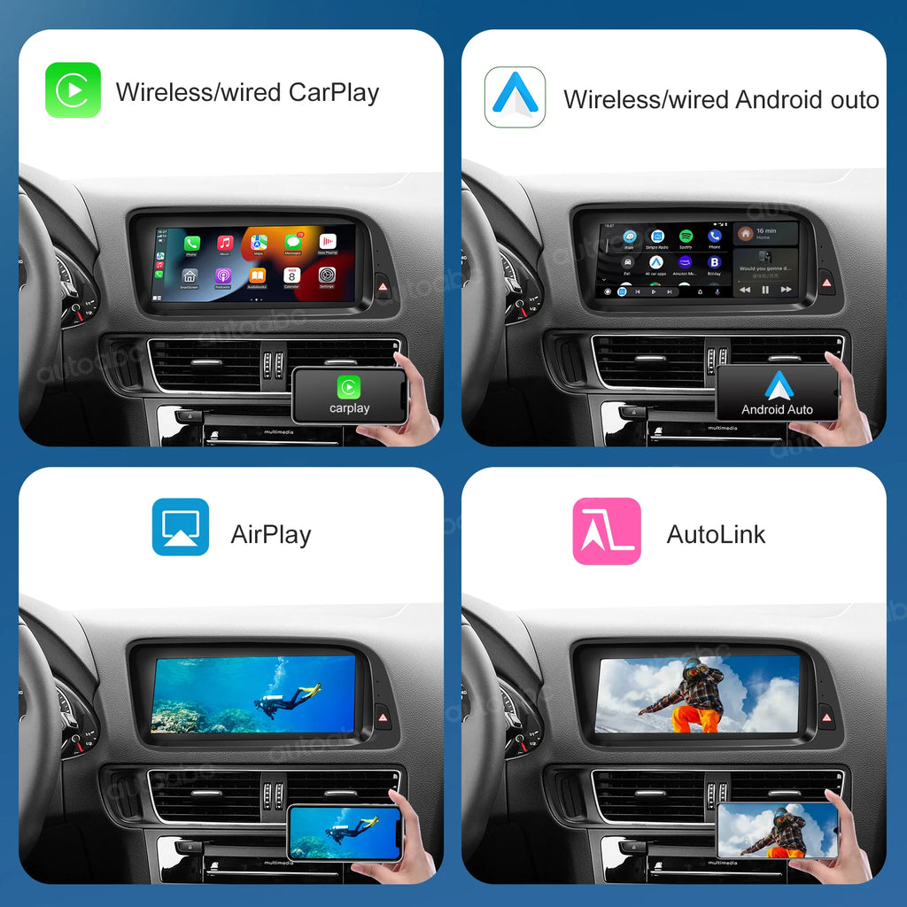 Wireless CarPlay Android Auto for Audi Q5 2009-2017 Car Multimedia Linux Touch Screen with | AUTOKITSHOP