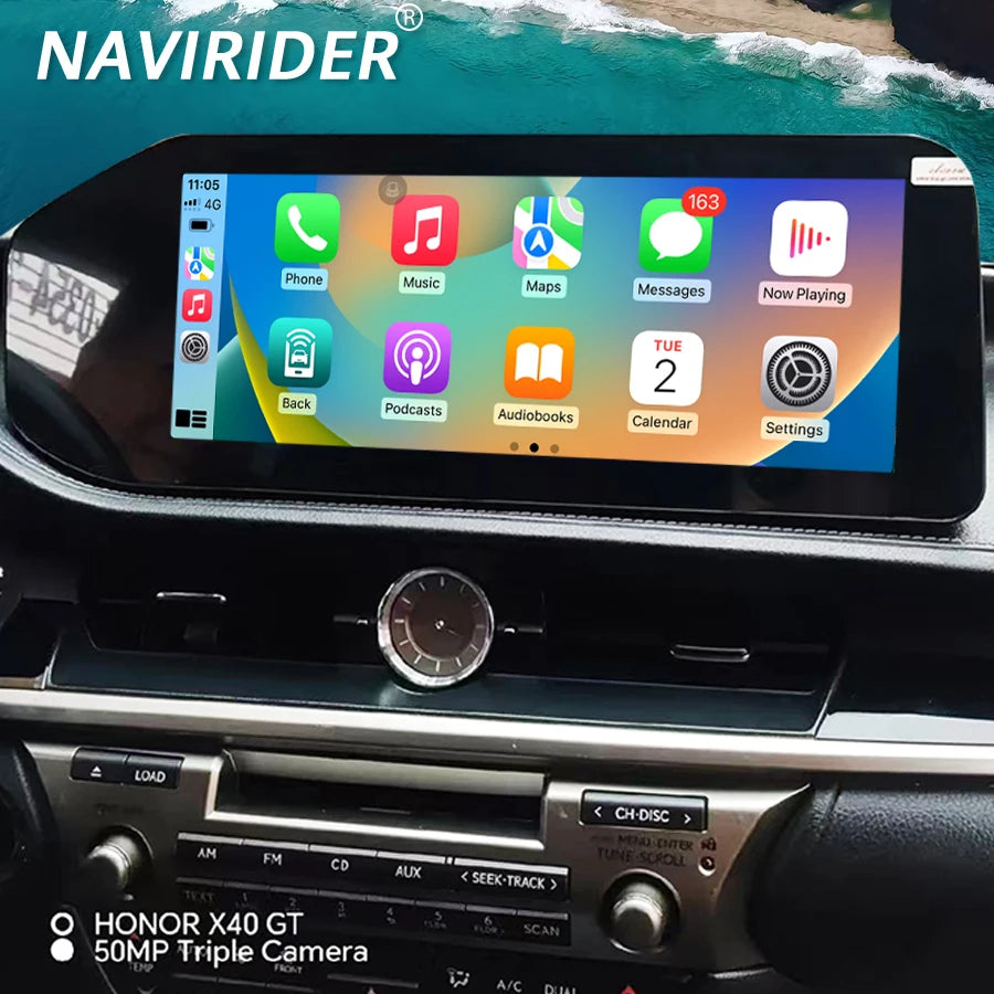 4G HU 12.3inch Android 14 Navi Stereo Qled Screen For Lexus ES ES300 ES250 ES350 ES300h 20