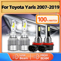 H4 Canbus Car LED Headlight Bulbs 12V 6000K H11 Turbo Fog Lamp For Toyota Yaris 2007-2012