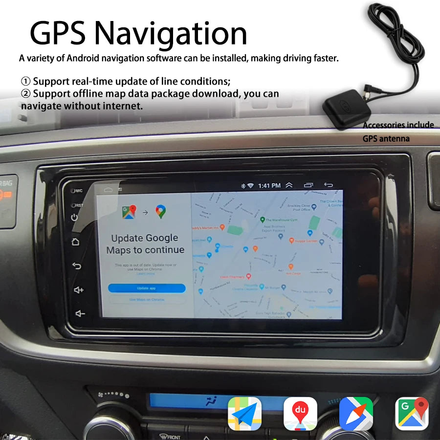 Carplay Android BT Screen Car GPS Navigation For Toyota Auris 2013 2014 2015 Auto Radio Au