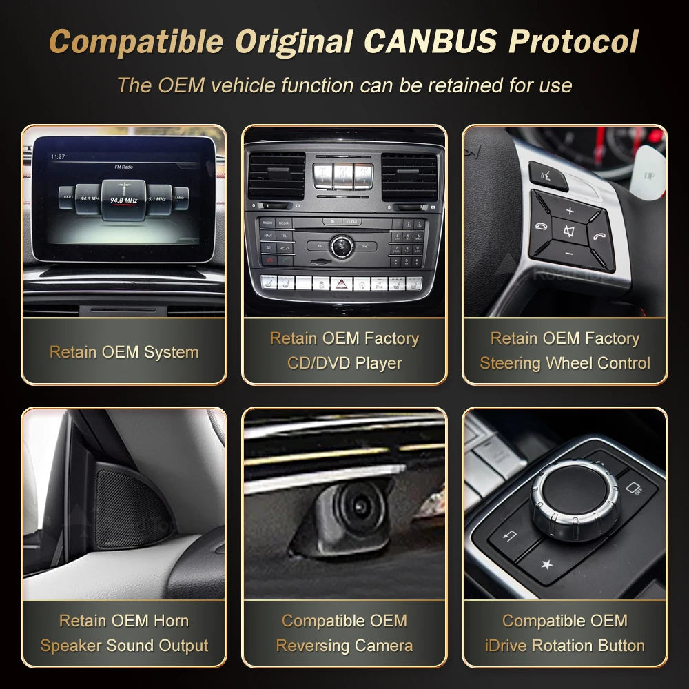 RoadTop For Mercedes-Benz G Class W463 2013-2018 GLC C Class W205 2016-2018 Wireless CarPl