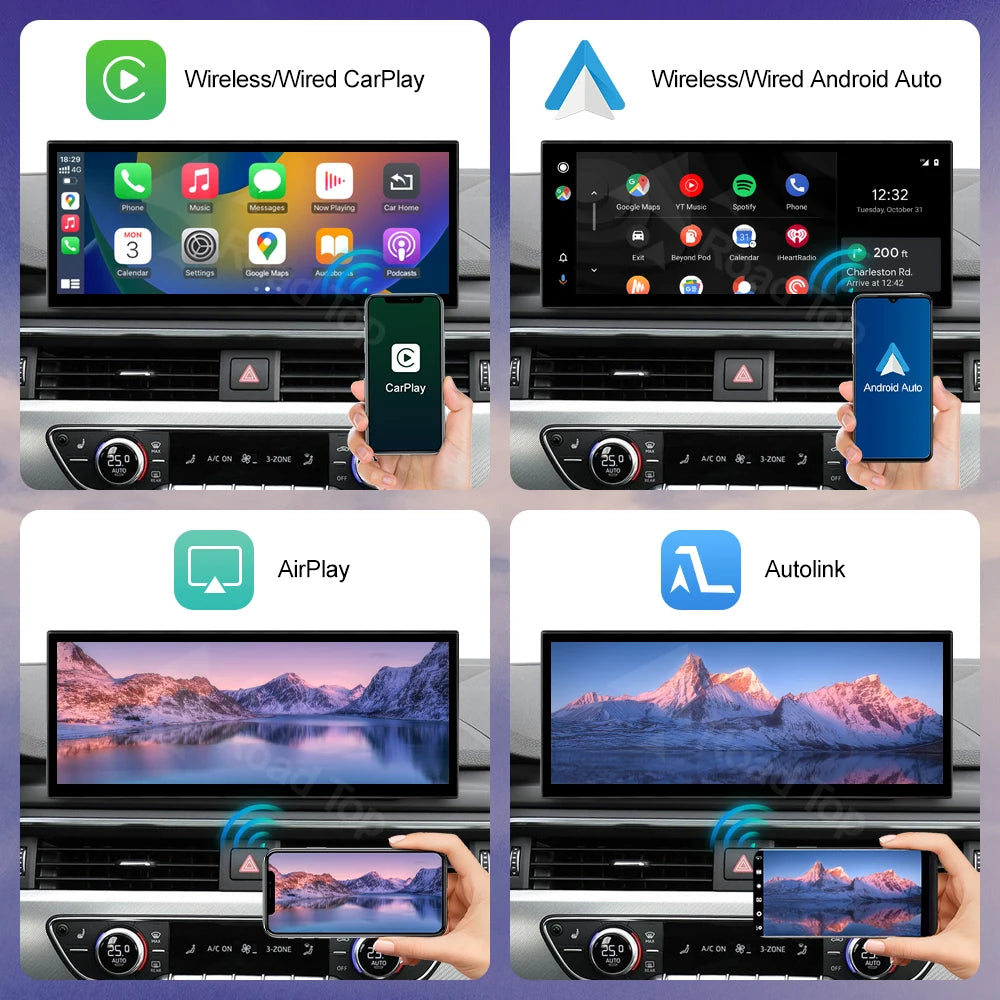 Road Top 12.3inch Linux Touch Screen For Audi A4 S4 A5 S5 2016-2019 with Wireless CarPlay  | AUTOKITSHOP