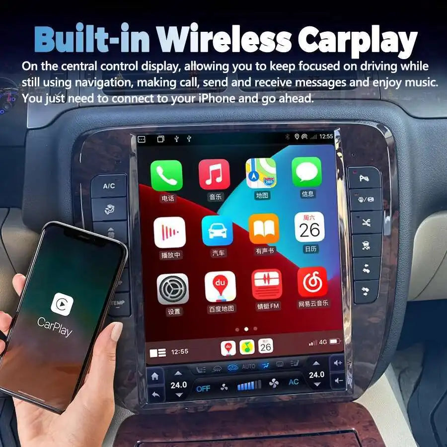 For GMC Yukon 3 GMT 900 For Chevrolet Tahoe 3 III GMT900 2007 2014 Stereo GPS BT Carplay H | AUTOKITSHOP