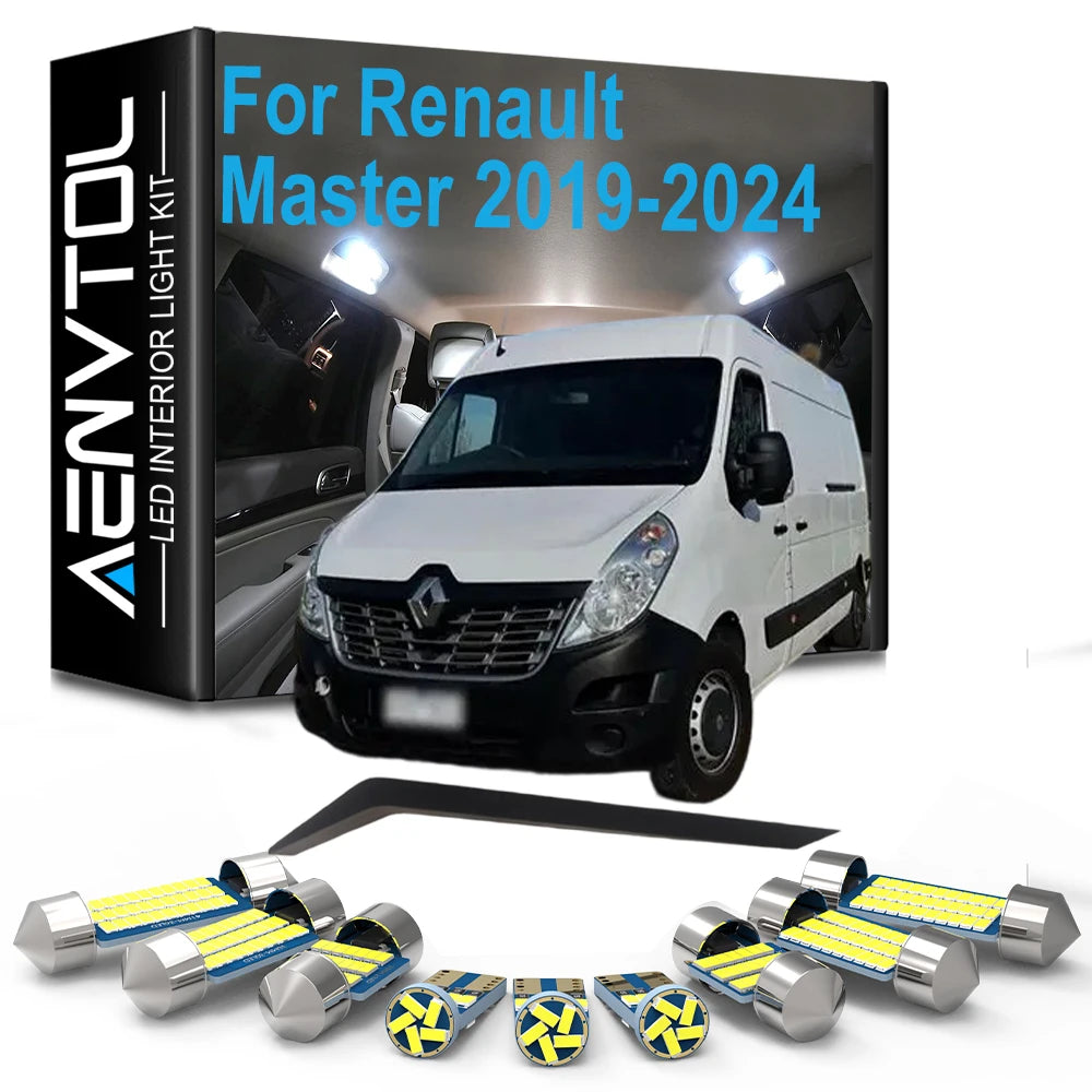 11-Piece LED Interior Light Kit for Renault - Canbus Error-Free Interior Bulbs