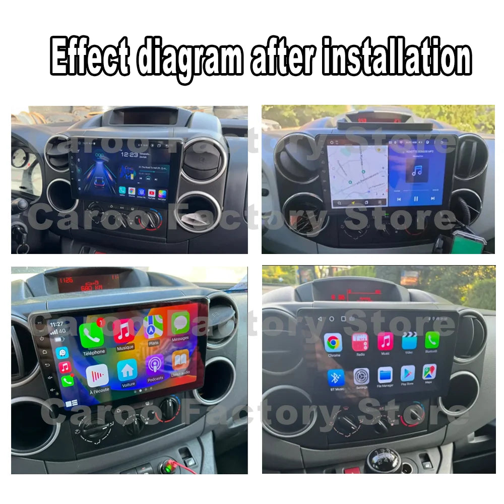Car Android 16 Radio Stereo For Citroen Berlingo B9 Peugeot Partner 2008 - 2019 wireless C