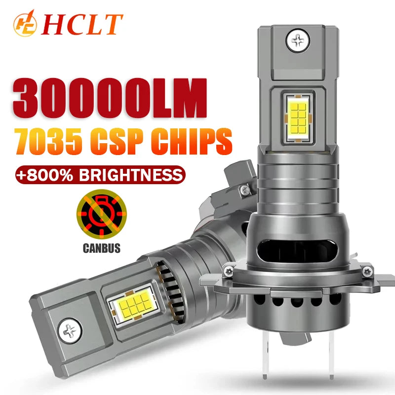 H7 Mini LED Headlight Bulb 300000LM 1:1 MINI Size Plug and Play Auto Lamp With Fan 7035 CS
