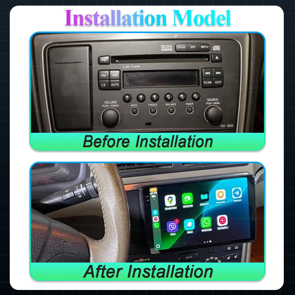Android 16 For Volvo Xc70 V70 S60 2004 2005 2006 2007 2008 2009 Can Radio Head Unit Carpla | AUTOKITSHOP