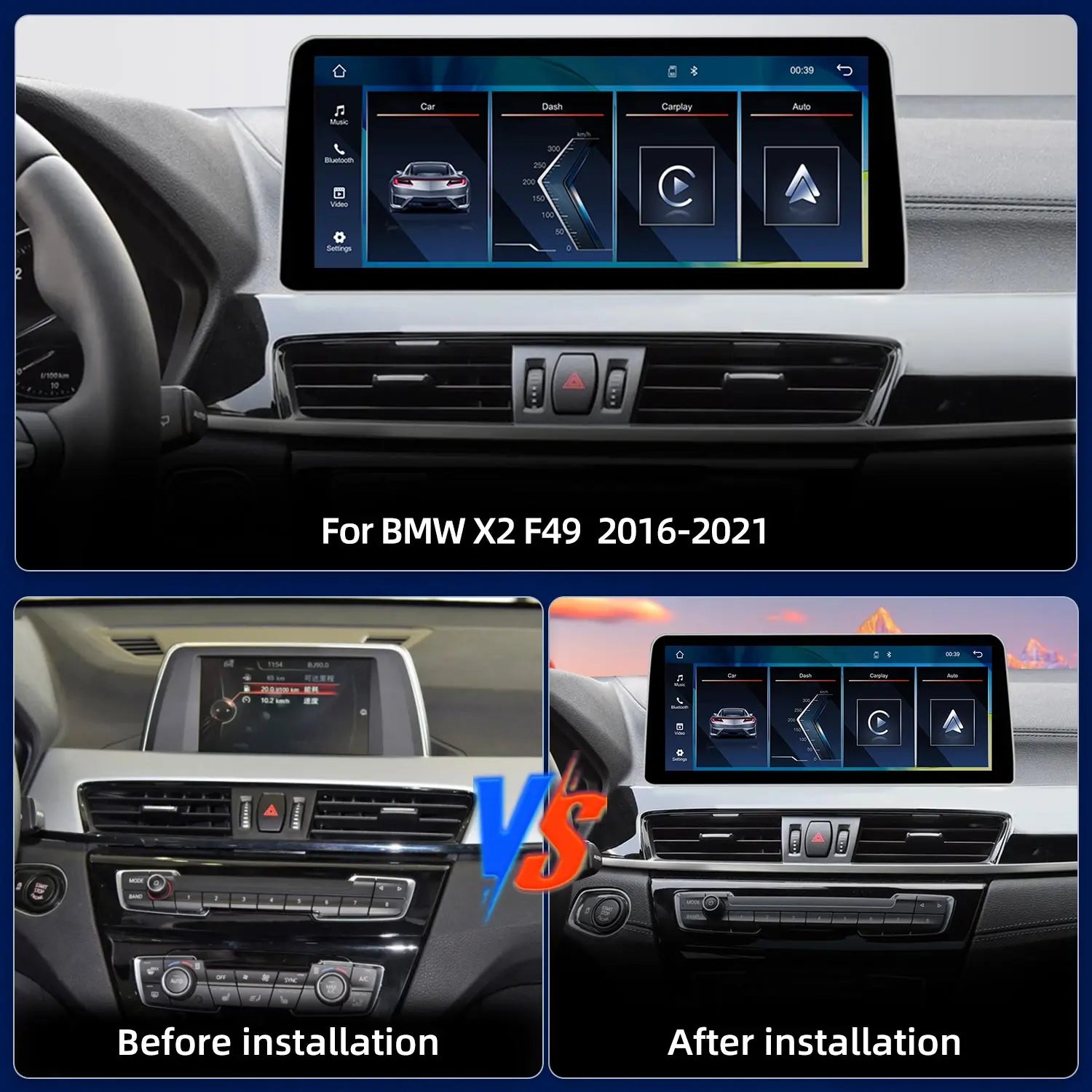 LED Interior Light Kit for BMW F39 X2 - Canbus Error-Free Interior Bulbs