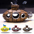 Resin Submarine Ornaments Aquarium Fish Tank Decoration Fish Shrimp Shelter Cave Landscaping Acc - Automotive LED Light