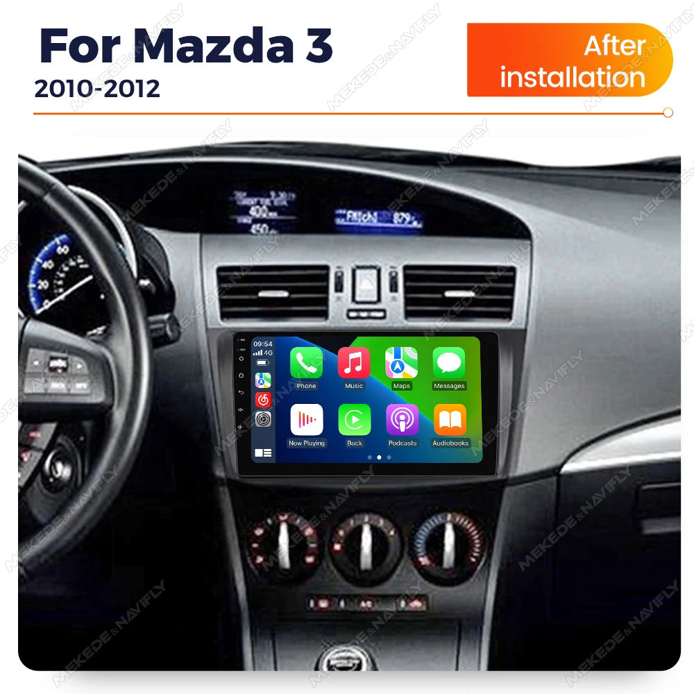 Autoradio For Mazda 3 II For Mazda3 BL 2010-2012 Android 14 Car Radio Multimedia Player He