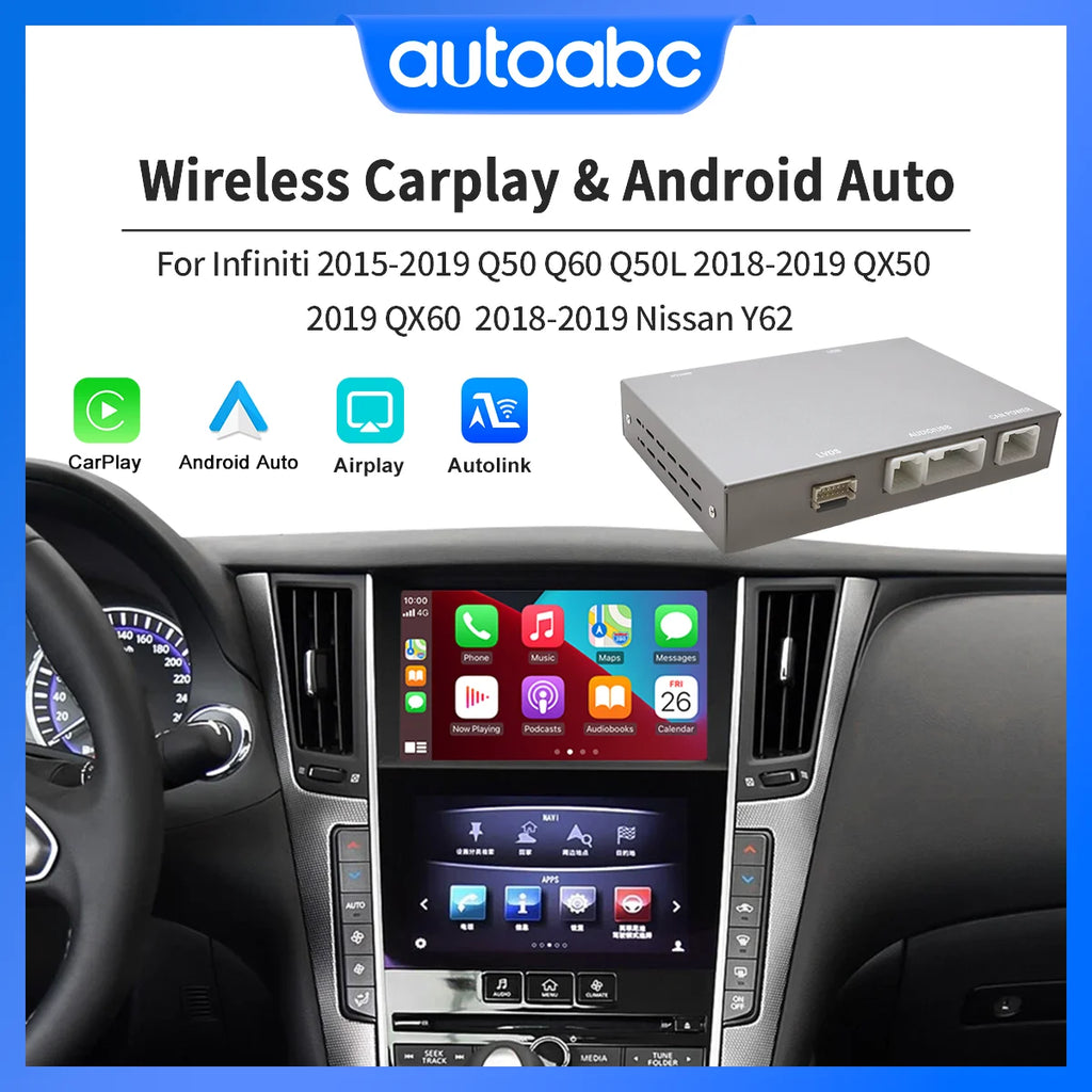 Wireless CarPlay Box for Infiniti 8 inch Screen 2015-2019 Q50 Q60 Q50L QX50 Armada Y62 And | AUTOKITSHOP