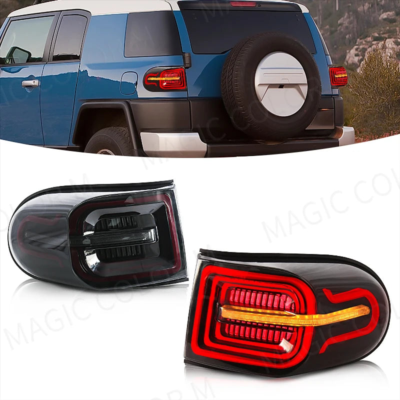 For Toyota FJ Cruiser 2007 2008 2009 2010 - 2018 2019 2020 LED Car Tail Lamps Reverse Brak | AUTOKITSHOP