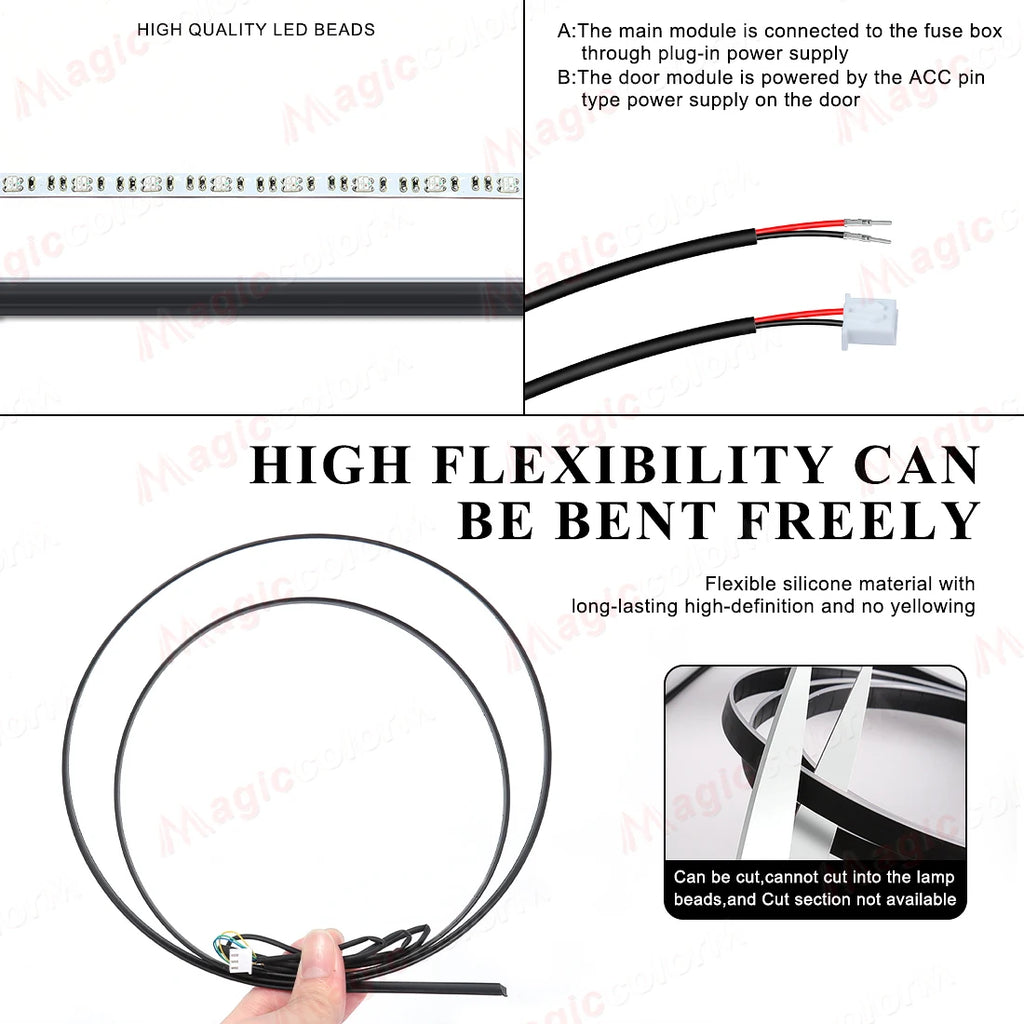 64 Color - Ambient Light - App Control - Car Interior Lighting | AUTOKITSHOP