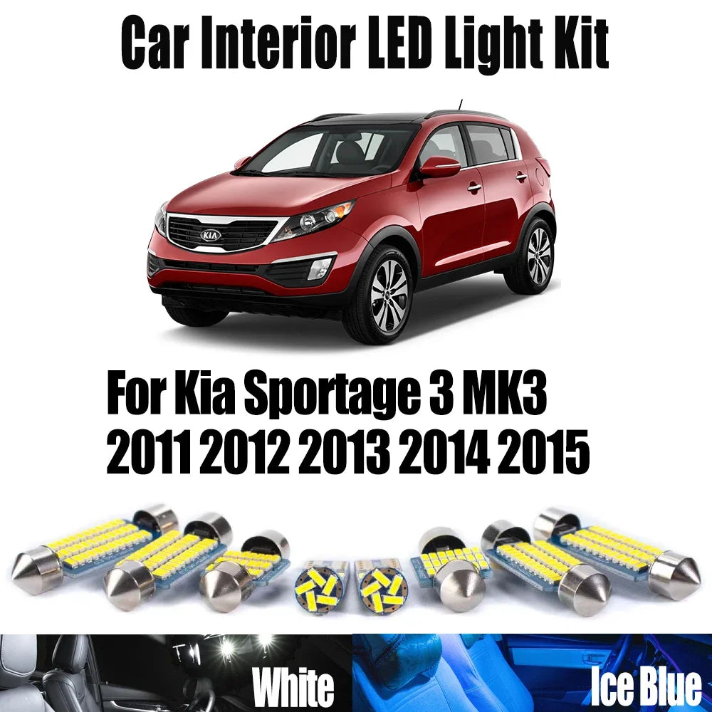 11-Piece LED Interior Light Kit for Kia Sportage 3 MK3 - Canbus Error-Free Bulbs | AUTOKITSHOP