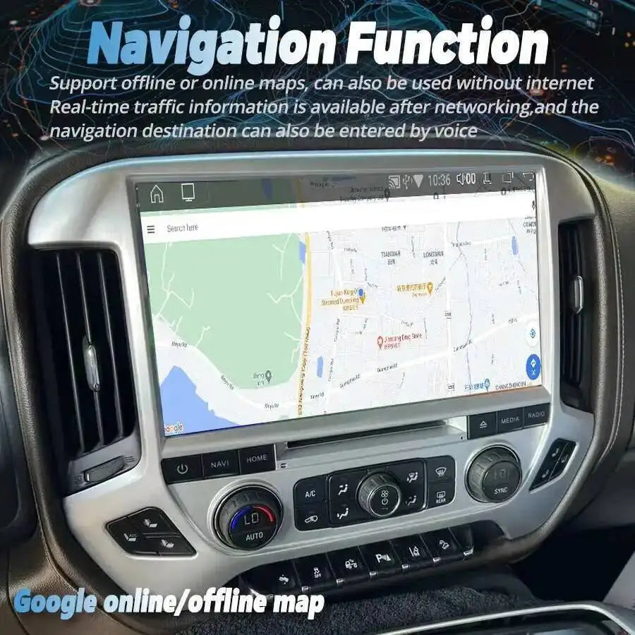 13.3Inch Screen 128GB GPS Car Radio For Chevy Silverado 1500 2018 Chevrolet GMC Sierra 201 | AUTOKITSHOP