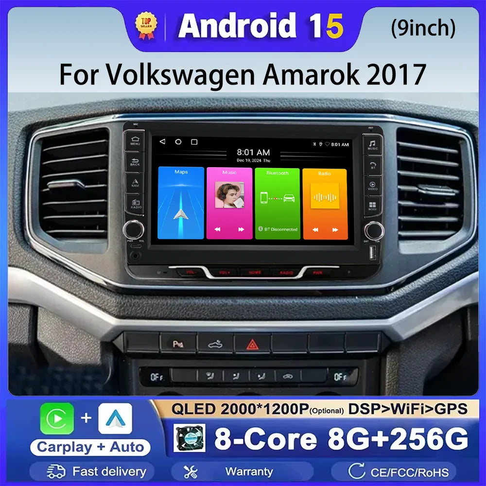 Android 15 For Volkswagen Amarok 2017 CarPlay Android Radio Multimedia Player 2Din GPS Nav | AUTOKITSHOP