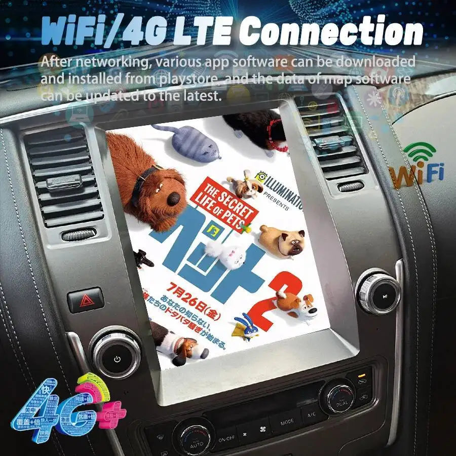 13.8" Auto Stereo Multimedia Player For Nissan Patrol Y61 2016-2018 Android 15 Car Radio V